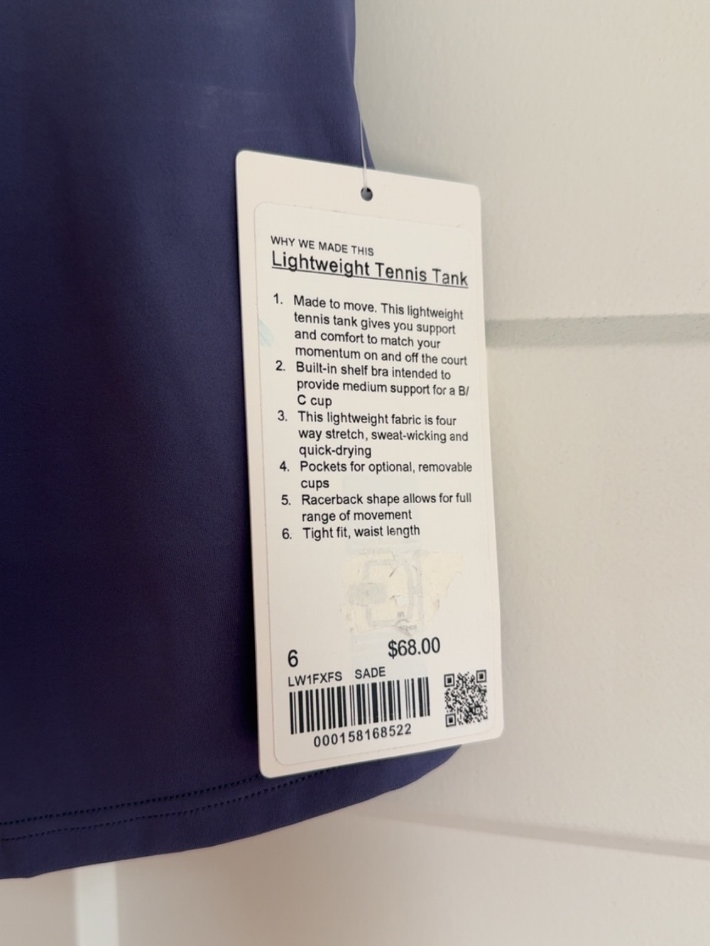 lululemon Size 6 Lightweight Tennis Tank in purple - Picture 4 of 5